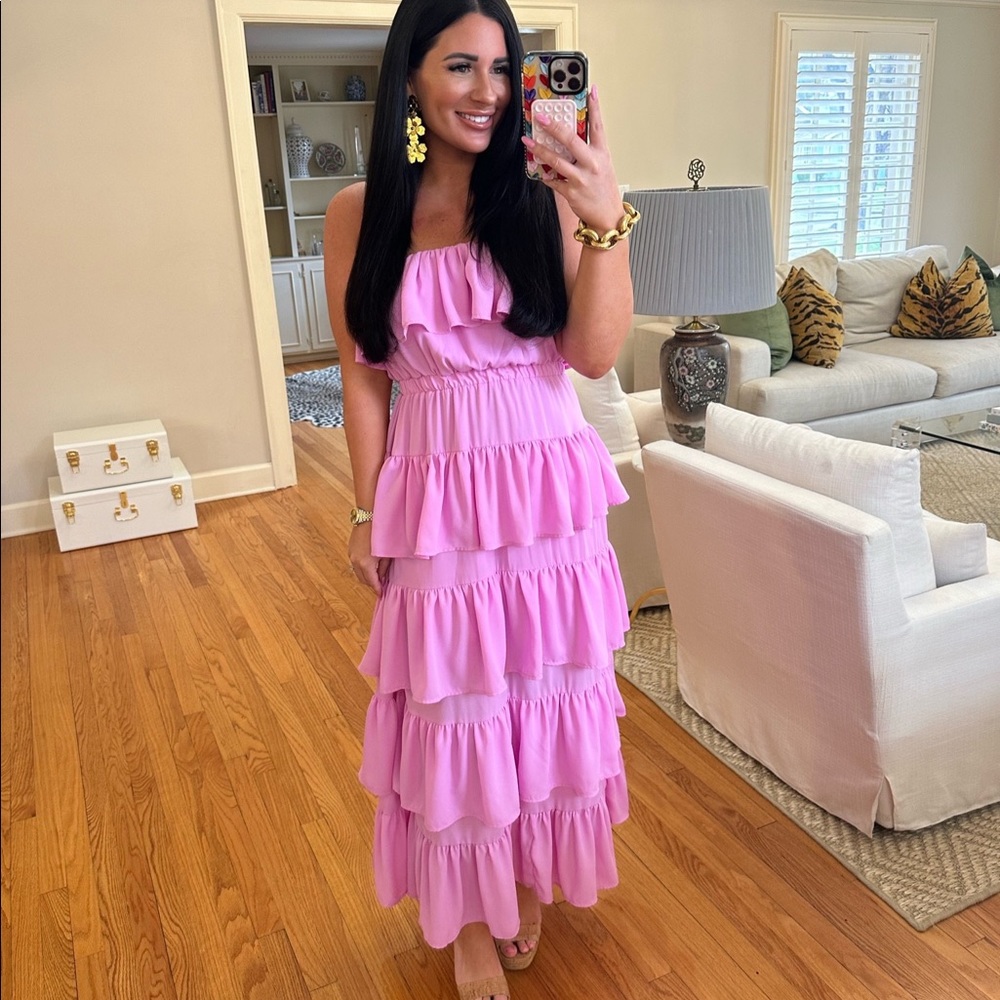 The Impeccable Pig ruffled maxi dress